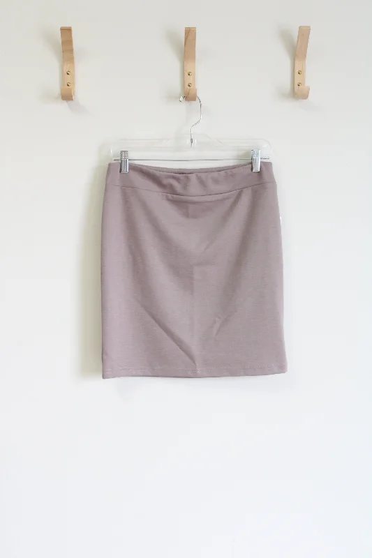 Rekucci Tan Fitted Skirt silk skirt sleek