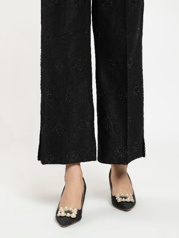 Embroidered Cambric Trouser Trousers Palazzo Wide Leg