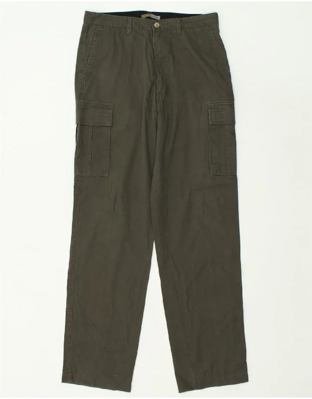 CARVEN Womens Straight Cargo Trousers EU 38 Medium W28 L32 Grey Cotton Trousers Flared Retro