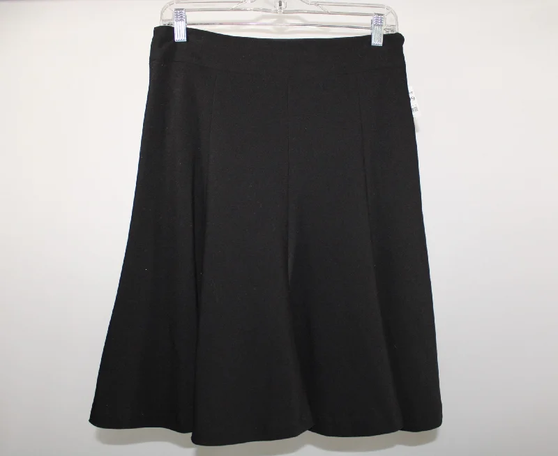 Rafaella Black Skirt | Size 8 Petite silk skirt lustrous