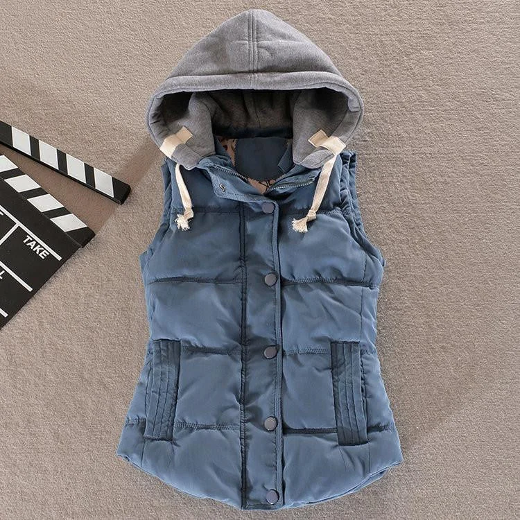 blue women vest