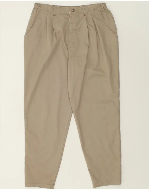 LEE Womens Tapered Casual Trousers W36 L30 Beige Cotton Trousers Corduroy Warm