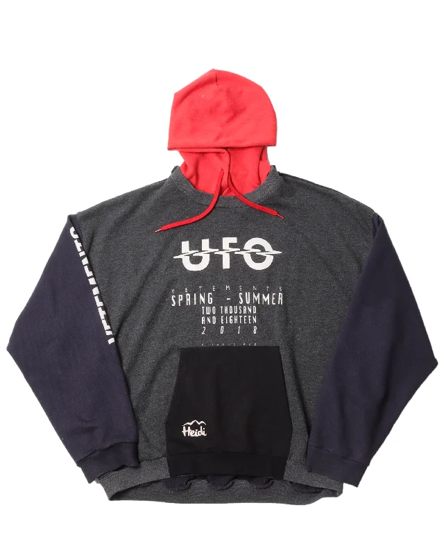 SS18 "UFO" Reversible Hoodie Hoodie with Elastic Cuffs Stretchable Comfortable