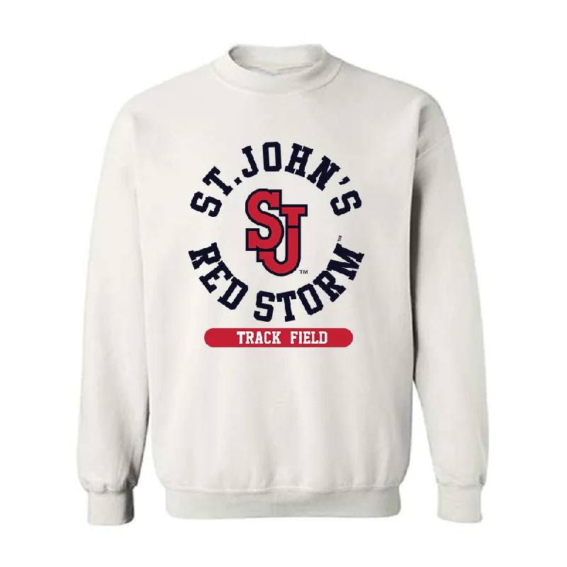 St. Johns - NCAA Women's Track & Field : Jade Dockery - Classic Shersey Crewneck Sweatshirt Hoodie with Typography Text Message