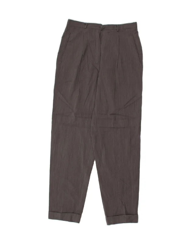 MISSTWIDD Womens Pegged Suit Trousers W28 L29  Grey Cotton Trousers Brand Named