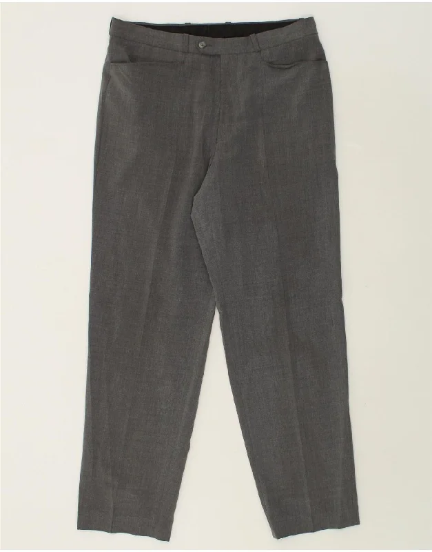 JULES Womens Tapered Suit Trousers IT 44 Medium W32 L32 Grey Polyester Trousers Travel Practical