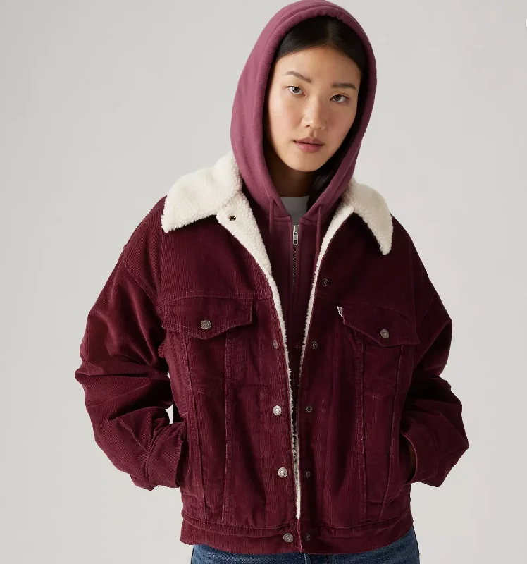 Corduroy 90s Sherpa Trucker Jacket Wool Jacket Cashmere Jacket Tweed Jacket
