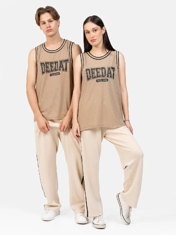 DEEDAT VARSITY Oversized  Tank Top - Beige vibrant tank top