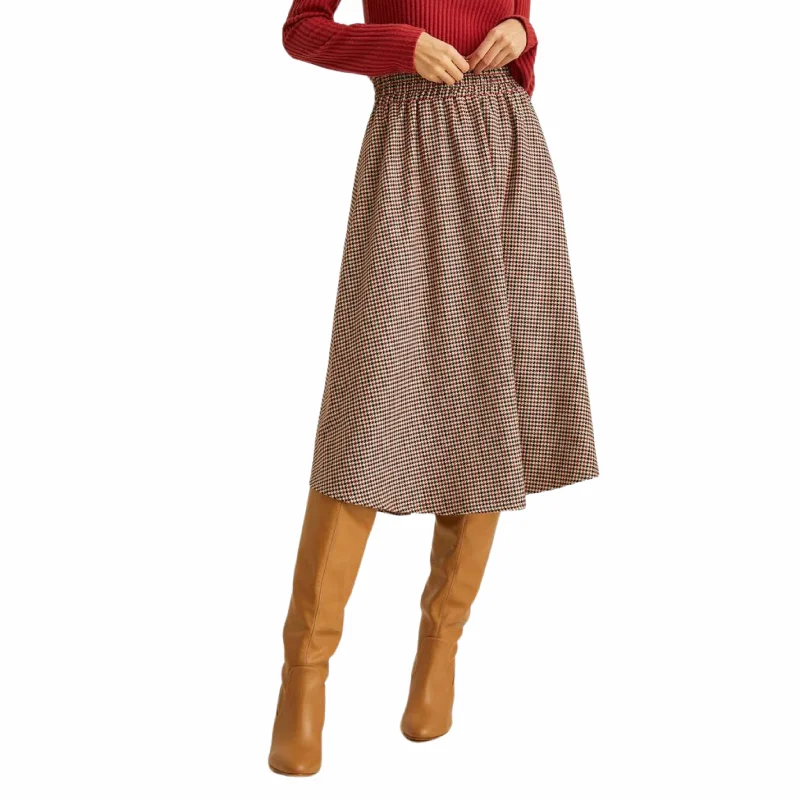 OXXO - Patterned Midi Skirt leather skirt bold