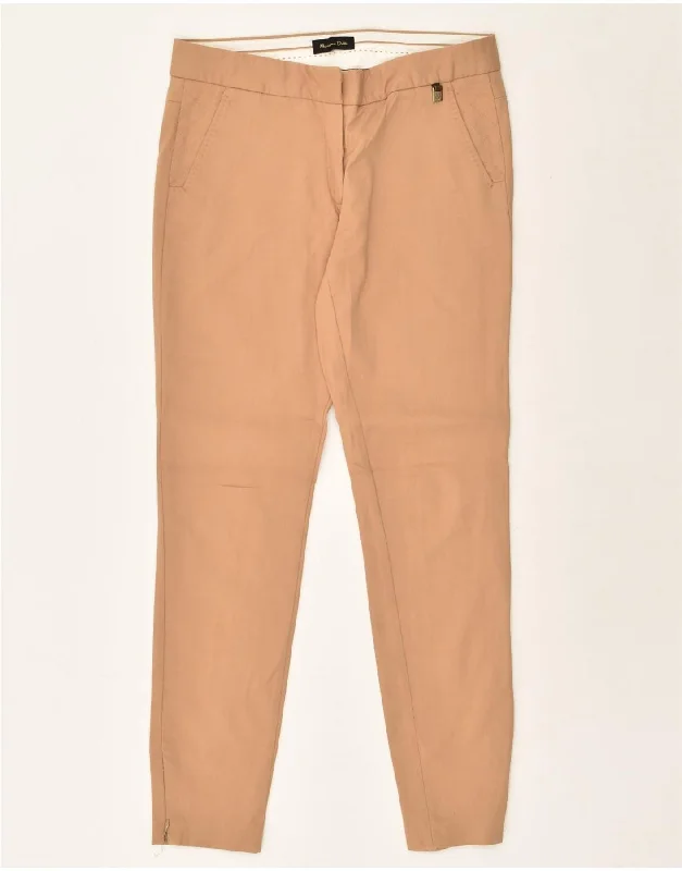 MASSIMO DUTTI Womens Slim Chino Trousers EU 38 Medium W28 L28 Beige Cotton Trousers practical durable