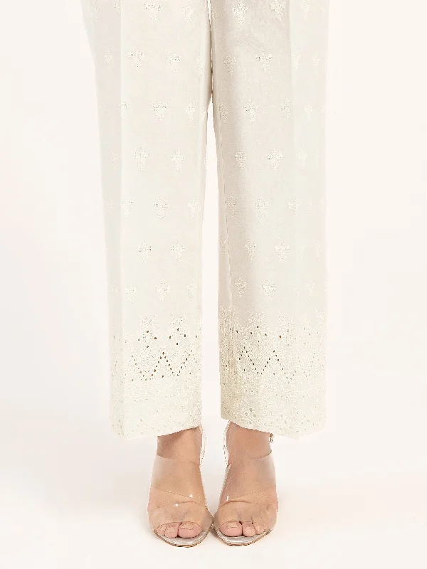 Embroidered Winter Cotton Trousers Trousers Handmade Artisanal