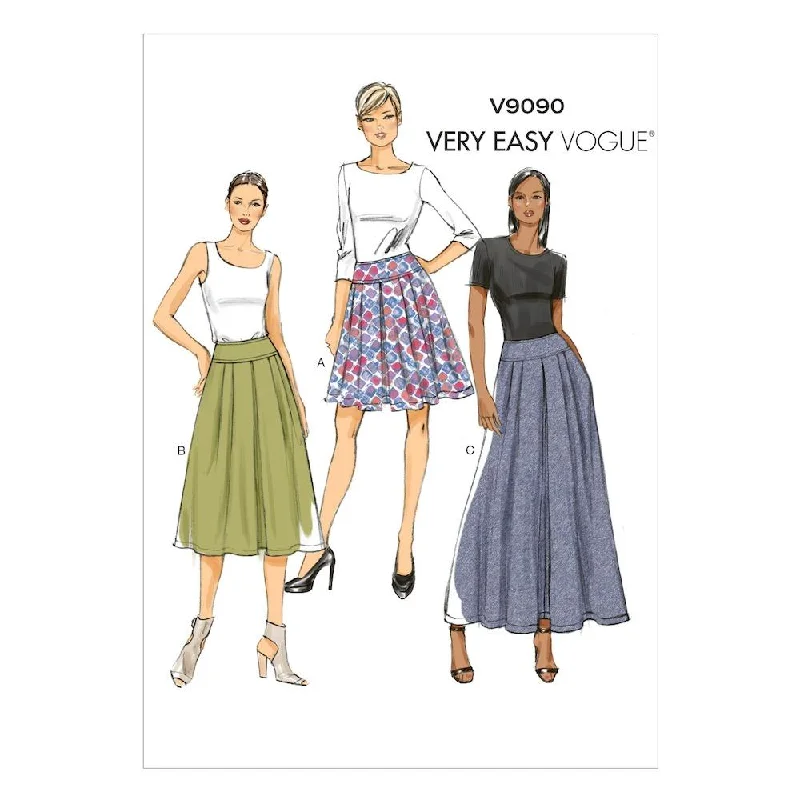 Vogue Pattern V9090 Misses' Skirt low waist skirt