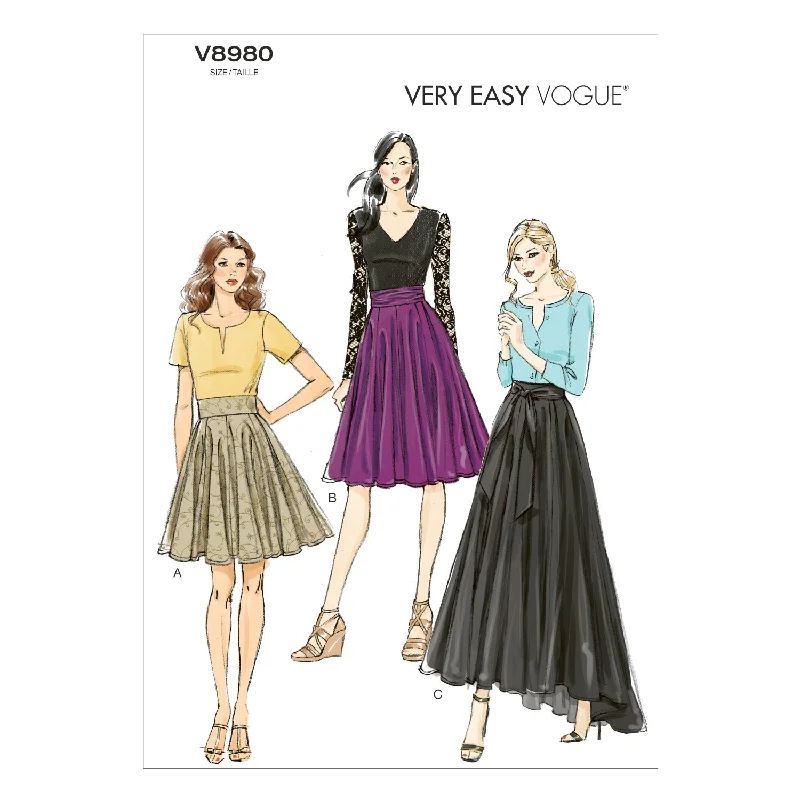Vogue Pattern V8980 Misses' Skirt modal blend skirt