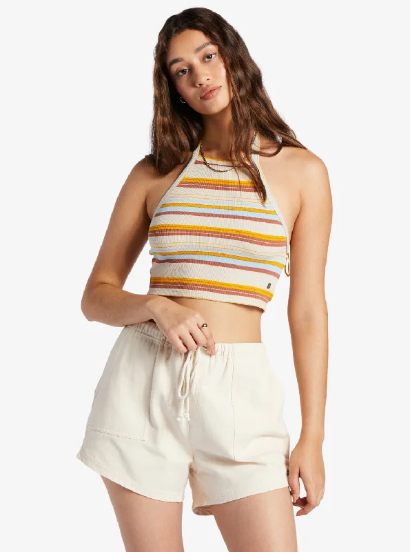 Beach Cruiser Crop Top - 70S Babe Crop Top Seamless Stretchy