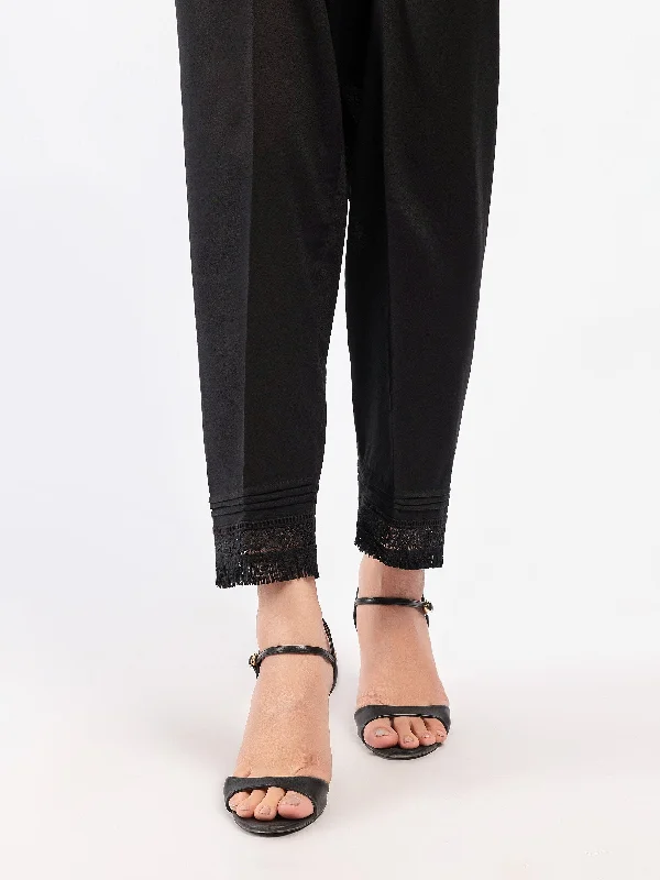 Embroidered Crepe Trousers Trousers Wedding White