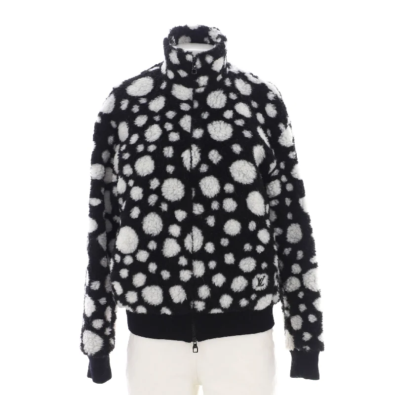 Women's Zip Blouson Jacket Yayoi Kusama Infinity Dots Fleece Toggled Jacket Drawstring Jacket Belted Jacket