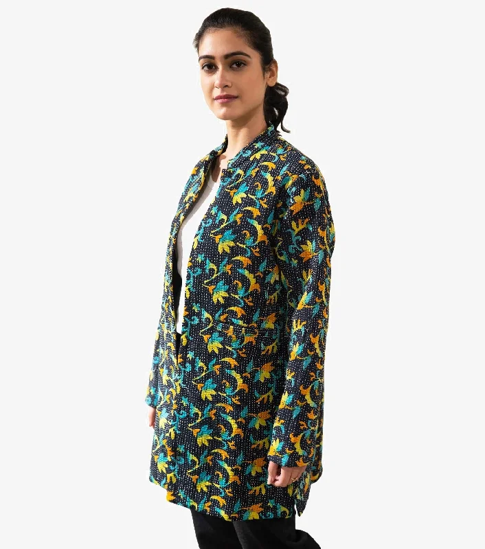 Vintage Cotton Kantha Jacket Chenille Fabric Brocade Fabric Lace Fabric