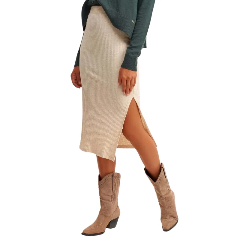 OXXO -  High Rise Midi Skirt silk skirt lustrous