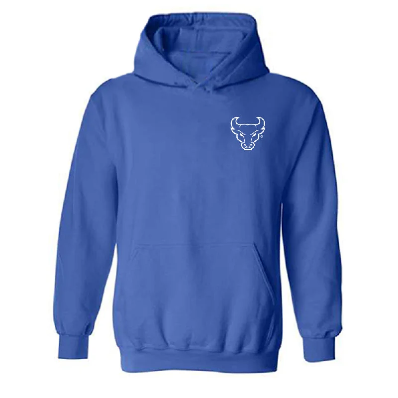 Buffalo - NCAA Women's Track & Field : Alexia Jones - Hooded Sweatshirt Hoodie with Color Block Contrast Stylish