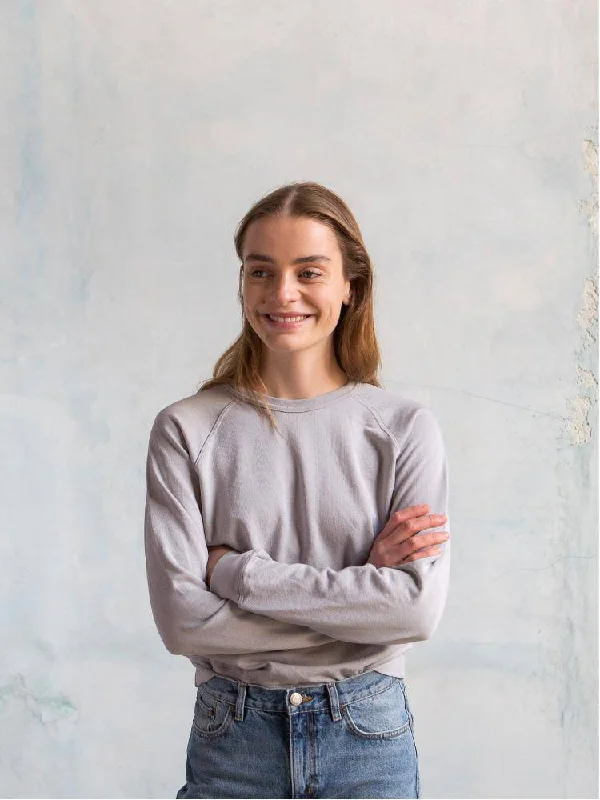 Maya Sweatshirt (Fog) Hoodie Crop Top Short Trendy