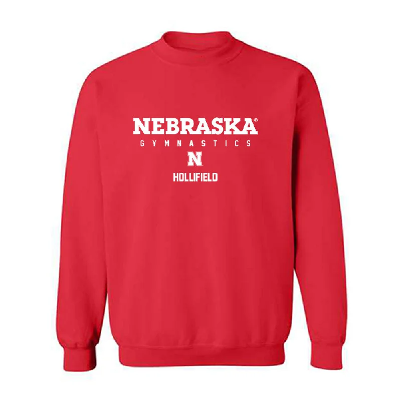 Nebraska - NCAA Women's Gymnastics : Lauren Hollifield - Classic Shersey Crewneck Sweatshirt Hoodie with Contrast Stitching Detailed Premium