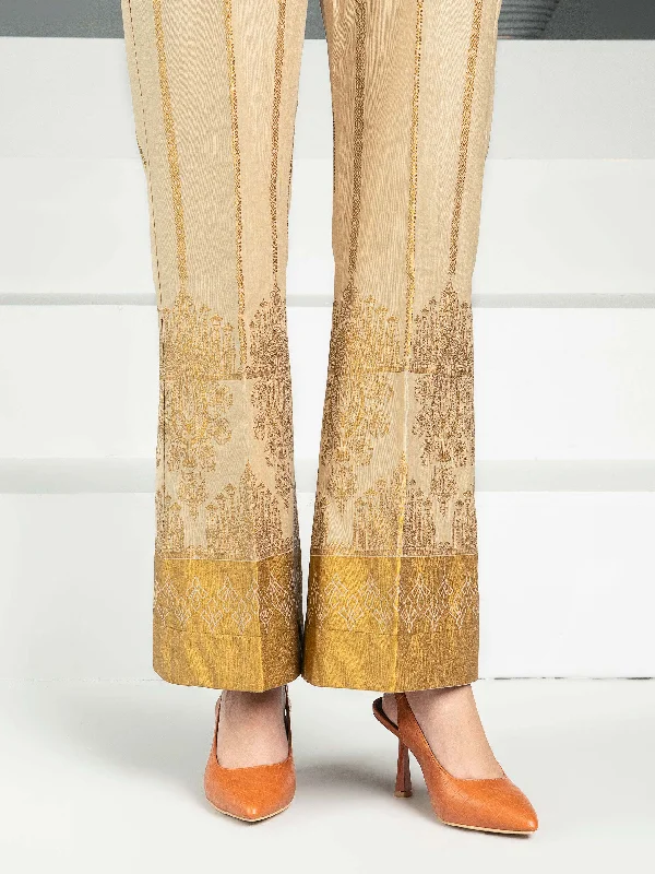 Gold Pasting Khaddar Trousers Trousers Prom Sequined