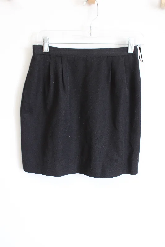 Black Mini Skirt | 6 chiffon skirt airy