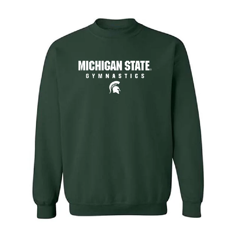 Michigan State - NCAA Women's Gymnastics : Cady Duplissis - Classic Shersey Crewneck Sweatshirt Hoodie with Rolled Sleeves Casual Relaxed