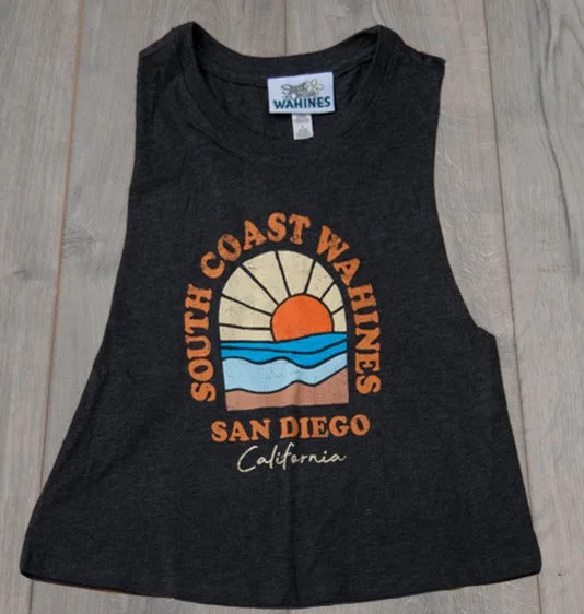 South Coast Ladies With The Tide Tank Black lemon yellow tank