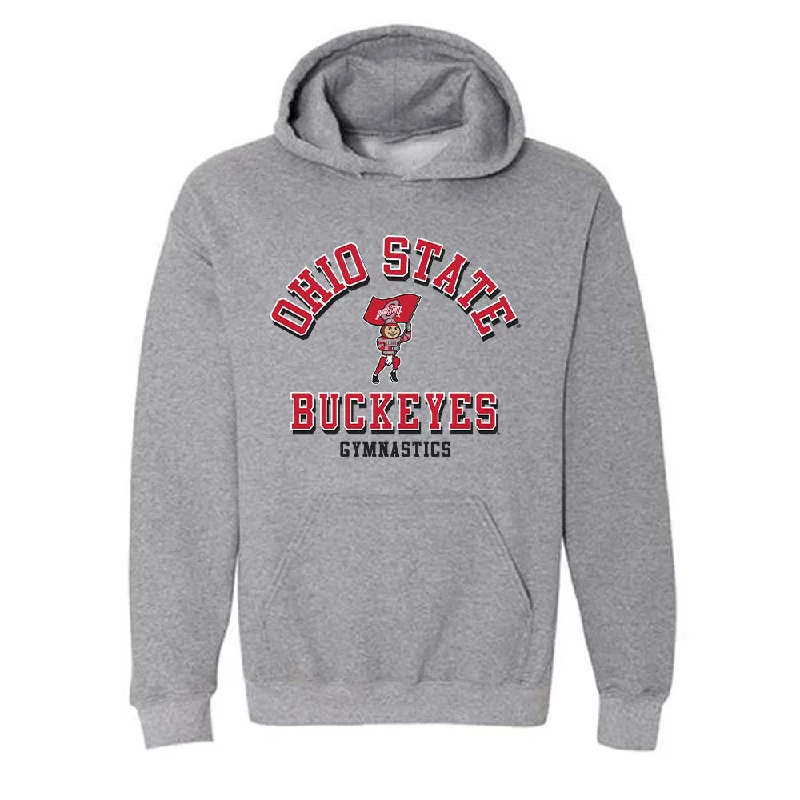 Ohio State - NCAA Women's Gymnastics : Reagan Sams - Classic Shersey Hooded Sweatshirt Hoodie Crop Top Short Trendy