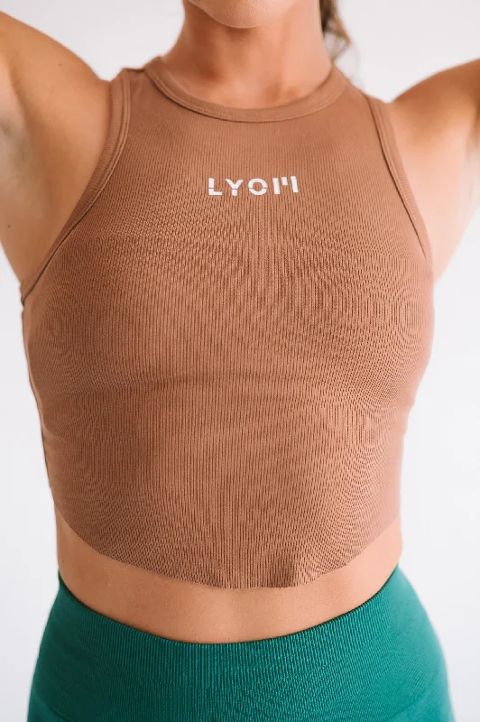 LYOM™ Soft Active Tank - Brown bright tank top