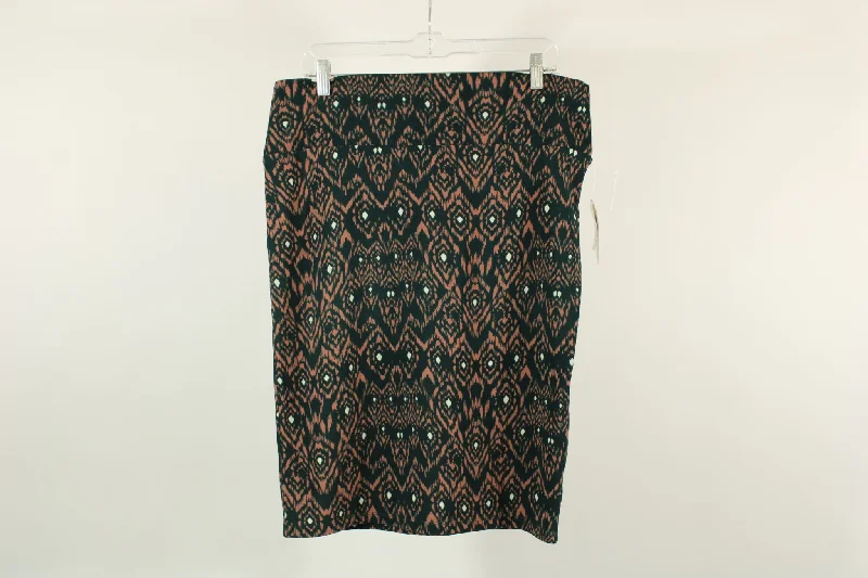 NEW LuLaRoe Green Patterned Skirt | 2X chiffon skirt lightweight