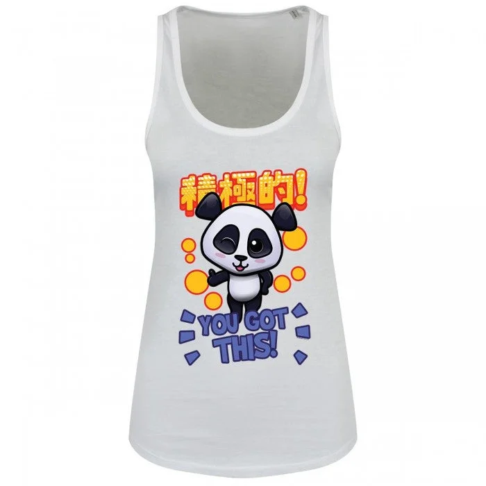 Handa Panda Ladies/Womens You Got This Floaty Tank adorable tank top