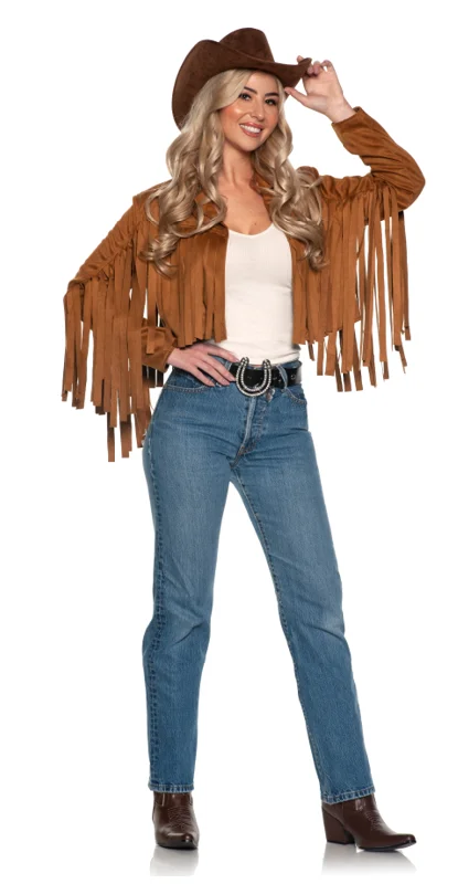 Western Jacket Adult Costume Cotton Fabric Linen Fabric Terry Fabric