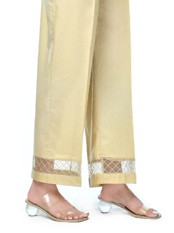 Embroidered Cambric Trouser Trousers Plaid Checkered