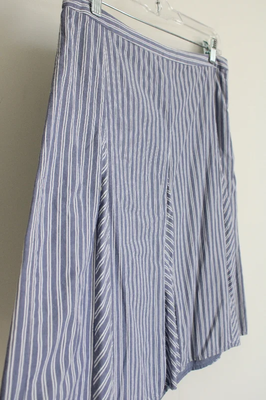 Merona Blue & White Striped Skirt | 6 cashmere skirt fine