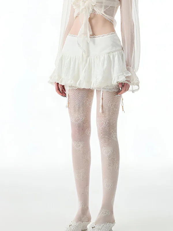 Women'S Romantic Lace Mini Skirt - Elegant & Feminine Boho Chic chiffon skirt lightweight
