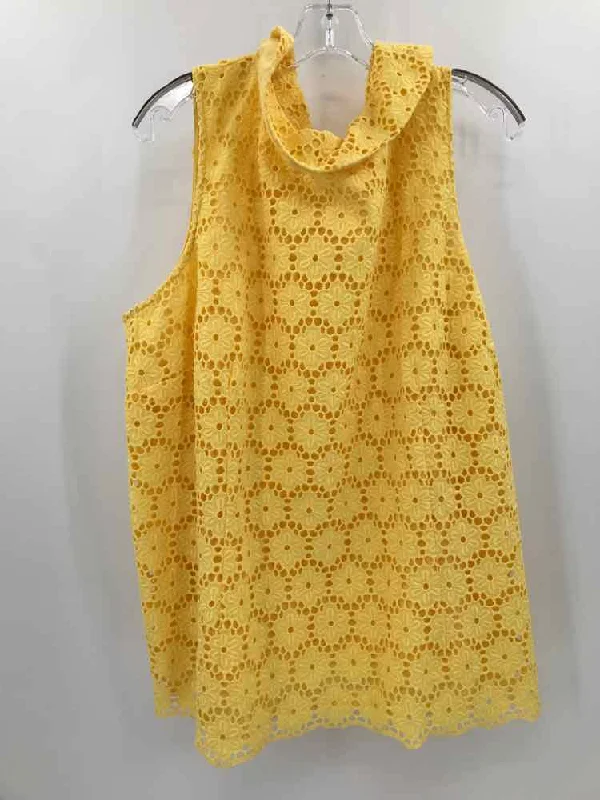 Pre-Owned Talbots Yellow Size 22WP Eyelet Tank Top yoga tank top