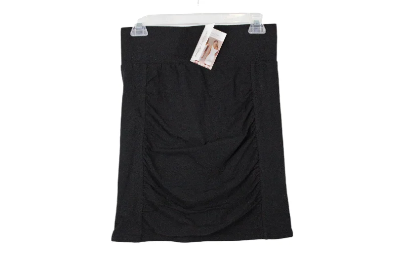 NEW Simply Noelle Black Scrunch Skirt | S/M (8-10) cashmere skirt soft