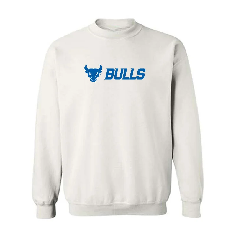 Buffalo - NCAA Women's Track & Field : Loretta White - Crewneck Sweatshirt Hoodie with Front Slit Layering Stylish