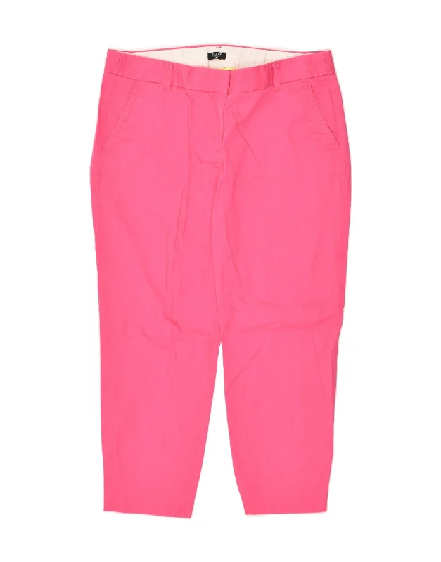 J. CREW Womens City Fit Crop Chino Trousers US 10 Large W33 L25 Pink Trousers Modern Contemporary