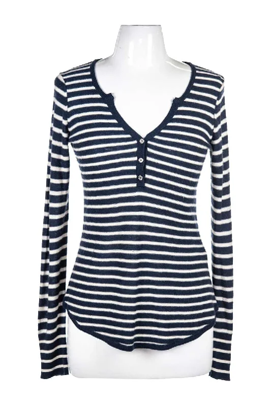 Lucky Brand Sweater Ribbed Striped Patterned