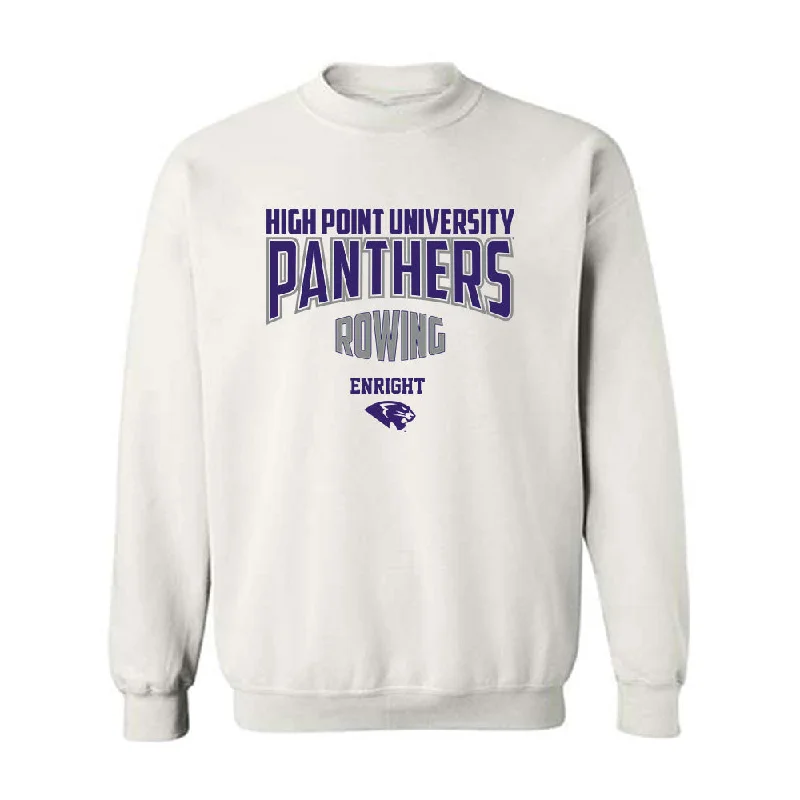 High Point - NCAA Women's Rowing : Caitlin Enright - Crewneck Sweatshirt Hoodie with Button Placket Classic Preppy