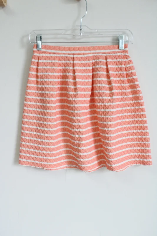 Naf Naf Pairs Pink White Skirt | 34 cashmere skirt plush