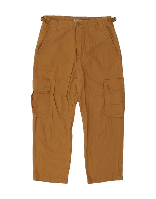PULL & BEAR Womens Straight Cargo Trousers EU 40 Medium W30 L26 Brown Trousers Bridal Satin