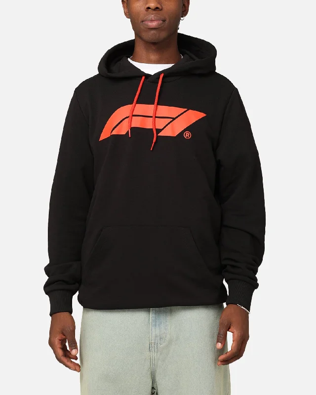 Puma X F1 Essential Logo Hoodie Puma Black Hoodie with Button Classic Timeless