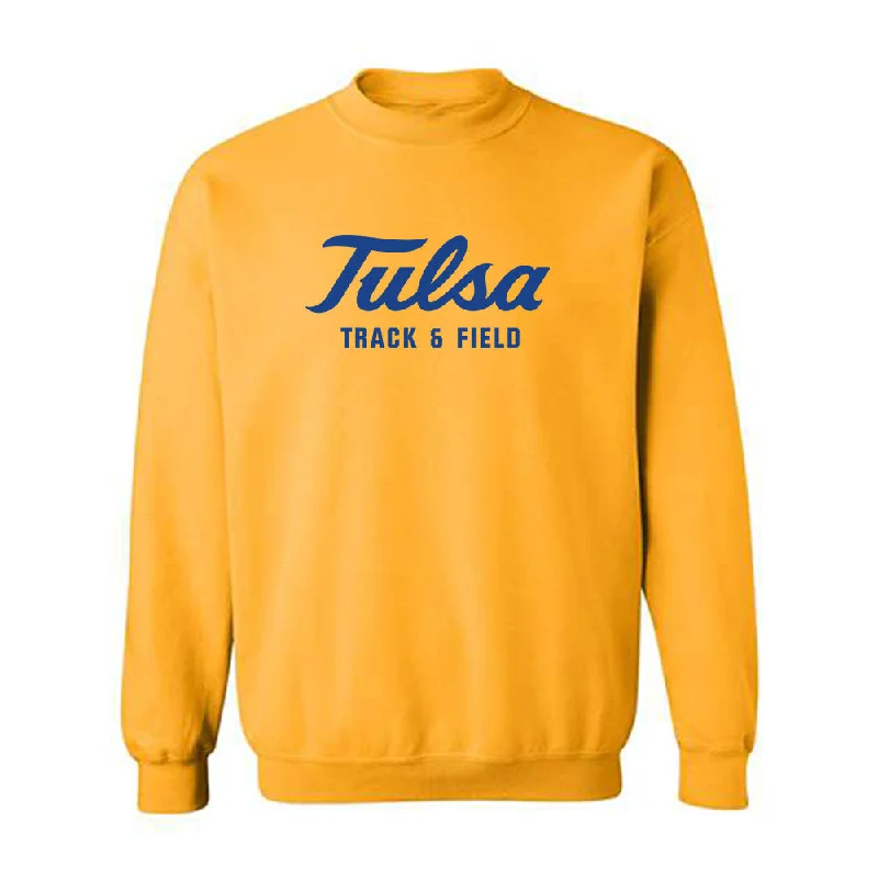 Tulsa - NCAA Women's Track & Field : Gabbie Washington - Classic Shersey Crewneck Sweatshirt Hoodie with Hem Fringe Bohemian Relaxed
