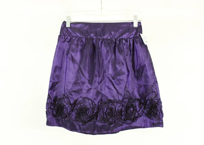 IZ Byer Purple Skirt | Size 4 lace skirt elegant