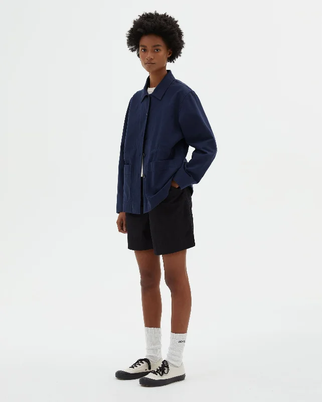 WORKER COTTON JACKET / WORN INDIGO Striped Jacket Polka Dot Jacket Floral Jacket