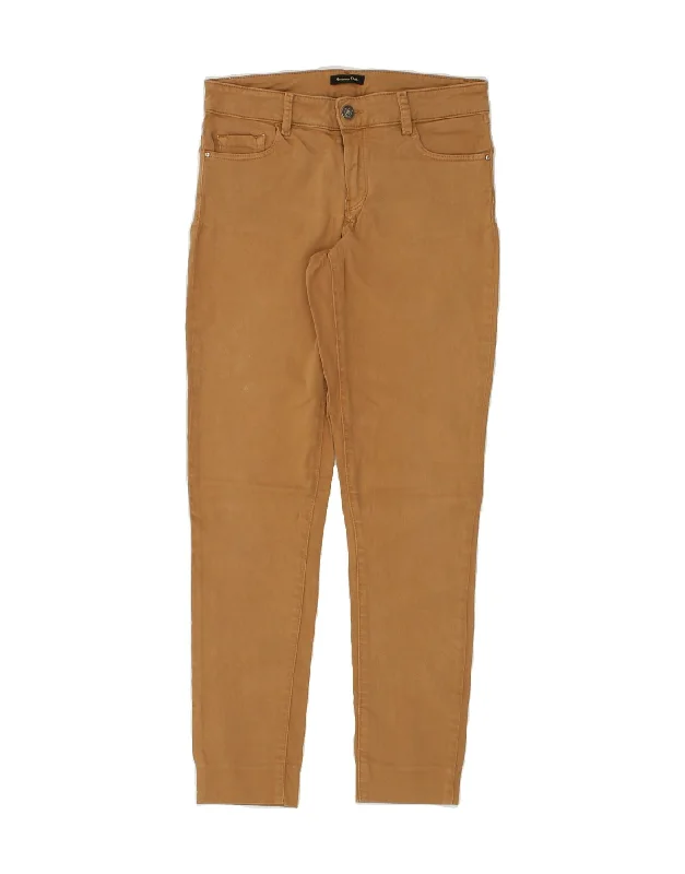 MASSIMO DUTTI Womens Skinny Casual Trousers US 4 XS W28 L27 Brown Trousers Floral Bohemian